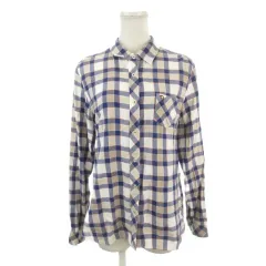 アーノルドパーマー Arnold Palmer CLASSIC STYLE ネルシャツ 長袖 チェック 総柄 4 青 ブルー ベージュ /AH12 ■ECA004