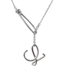 新品同様 LOEWE ロエベ Lロゴ ネックレス ペンダント アクセサリー ジュエリー シルバー メンズ レディース 古着 中古 USEDのサムネイル
