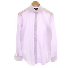 メーカーズシャツ カマクラ MAKER'S SHIRT 鎌倉 ビジネスシャツ ワイシャツ 長袖 ストライプ 37 紫 パープル FMJB51-07 /HN ■BM
