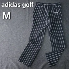 【👌値下げ交渉受付中】美品 adidas golf ストレッチ素材 ゴルフパンツ W76 M ストライプ ネイビー 速乾 ストレッチ アディダスゴルフ