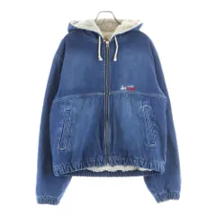 STUSSY (ステューシー) Work Jacket Denim Sherpa ワーク ジャケット デニム シェルパ ウォッシュド ブルー