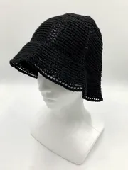美品 niko and ニコ アンド クロシェ編み風 ハット sizeF/黒 ■◆メンズ