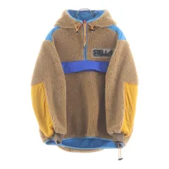 STELLA McCARTNEY (ステラマッカートニー) 21AW ラバーロゴ ボア フリース ハーフジップ プルオーバー ジャケット ブルゾン ブラウン/ブルー レディース 603726のサムネイル