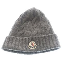 MONCLER ベージュ ニット帽 - メルカリ