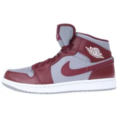 NIKE (ナイキ) AIR JORDAN 1 MID TEAM RED DQ8426-615 エアジョーダン1 チームレッド US11/29.0cm グレー/バーガンディ