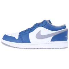 NIKE (ナイキ) AIR JORDAN 1 LOW True Blue 553558-412 エア ジョーダン 1 ローカットスニーカー ブルー US10.5/28.5cm