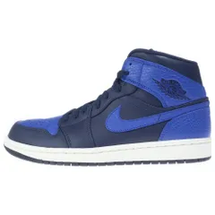 NIKE (ナイキ) AIR JORDAN 1 MID OBSIDIAN GAME ROYAL エアジョーダン1 オブシディアン ゲームロイヤル ミッドカットスニーカー ネイビー/ブルー US8/26cm 554724-412