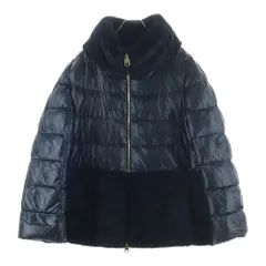 HERNO (ヘルノ) NYLON ULTRALIGHT & LADY CAPE エコファー ダウンジャケット ブラック PI1123D 12017 9300