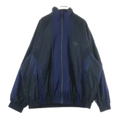 FACETASM (ファセッタズム) 23SS NYLON PATCHWORK JACKET パッチワーク フロントロゴ刺繍 ジップアップ ナイロンジャケット ブラック/ネイビー MKS-JK-M09のサムネイル