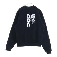 CDG (シーディージー) ×THE NORTH FACE SWEAT CREWNECK ザノースフェイス ダブルネームロゴプリント クルーネック スウェット トレーナー ブラック NT02602CDのサムネイル