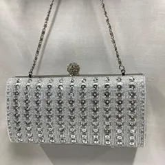 パーティバッグ　2way    ハンドバッグ　クラッチバッグ　ビーズ　スパンコール　W525