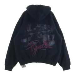 BALENCIAGA (バレンシアガ) OUTERWEAR ZIP-UP HOODIE 768694 TRVZ8 ア フリース ジップアップ バックロゴジャケット ブラックのサムネイル