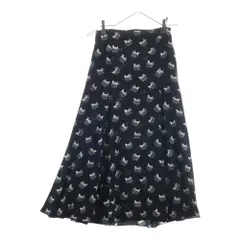 CELINE (セリーヌ) ロゴ 総柄 サルキー シルク マーメイドスカート ブラック レディース 2J297316Nのサムネイル