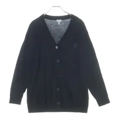 LOEWE (ロエベ) アナグラムロゴ刺繍 カーディガン ブラック