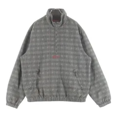 SUPREME (シュプリーム) 20SS Track HAlf Zip Pullover ロゴエンブロイダリー チェック柄 トラック ハーフジップ プルオーバージャケット ブラウンのサムネイル