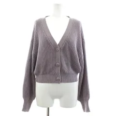 プロポーション ボディドレッシング PROPORTION BODY DRESSING ラメカーディガン ニット 長袖 Vネック F 紫 パープル 1213174403 /KU ■BM