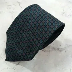 ノーブランド　ネクタイ　灰色　青　紫　黒　チェック柄　絹【n1773】