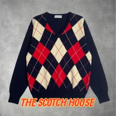 スコッチハウス カシミヤ アーガイル ニット L セーター 上質 人気 27-4-27