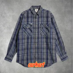 Carhartt チェックネルシャツ ヘビー生地 長袖 ワーク 古着 人気 27-4-30