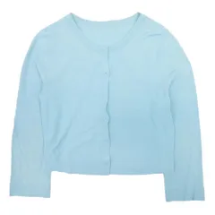 美品 FOXEY フォクシー Upper Standard アッパースタンダード ニットカーディガン トップス 36823 40 サックス ブルー レディース 古着 中古 USED