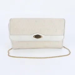 美品 クリスチャンディオール ハニカム柄 チェーン レザー 2WAY ショルダーバッグ 斜め掛け ハンド レディース RWM DV47-3【中古】