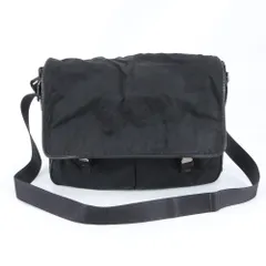 美品 プラダ テスート ナイロン トライアングルロゴ レザー ショルダーバッグ 斜め掛け メッセンジャー 通勤 A4 メンズ REM DV40-7【中古】