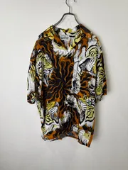 R00203｜WACKOMARIA｜ワコマリア｜半袖シャツ｜マルチカラー｜虎柄｜レーヨンシャツ｜XLサイズ｜開襟シャツ｜アロハシャツ｜ストリート｜ルード｜Y2K｜90S｜古着｜USA古着｜ヴィンテージ｜フォロー割｜今期トレンド
