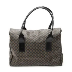 [中古] CELINE セリーヌフォールドオーバー トートブラック/ブラウンマカダムPVCキャンバスA