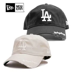 ニューエラ【ＮＥＷ ＥＲＡ】キャップ 帽子 9TWENTY MLB Visor Logo バイザー ロゴ ダメージ ロサンゼルス・ドジャース LA 加工 ユニセックス