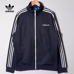 アディダス オリジナルス adidas ORIGINALS ベッケンバウアー トラックジャケット XL ネイビー Beckenbauer ユニセックス ロゴ刺繍 ジャージ ストリート スポーツミックス オーバーサイズ 古着 G463