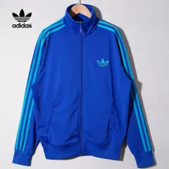 アディダス オリジナルス adidas ORIGINALS ファイヤーバード トラックジャケット L ブルー ロゴ刺繍 Firebird ジャージ スポーツウェア Y2K ストリート スポーツミックス オーバーサイズ 古着 G465