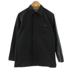 バーバリーブラックレーベル BURBERRY BLACK LABEL カジュアルシャツ 長袖 裏地ノバチェック コットン ナイロン 2 黒 ブラック BMW85-803 /KU