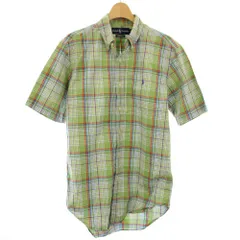 ラルフローレン RALPH LAUREN シャツ CLASSIC FIT チェック柄 半袖 S 緑 /TK