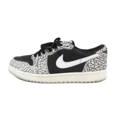 良品 NIKE ナイキ Air Jordan 1 Retro Low OG Black Cement ローカットスニーカー CZ0790-001 靴 シューズ ブラック グレー 27cm メンズ 古着 中古 USED