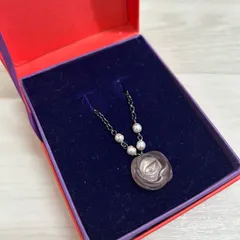 KENZO ネックレス フェイクパール 薔薇 花 モチーフ アンティーク調 箱あり ■《L》のサムネイル