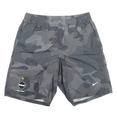 美品 14ss NIKE x F.C.Real Bristol ナイキ FCRB 640469-020 カモフラージュ柄 ショーツ ショートパンツ ハーフパンツ ロゴ S グレー メンズ 古着 中古 USED