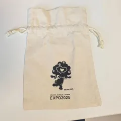 ミャクミャク 巾着 クッキー　万博 Expo モノクロ