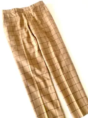 IENA イエナ センタープレス チェック スラックス パンツ size38/茶 ■◇レディース