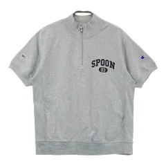 サイズ：SMALL BEAMS GOLF ビームスゴルフ 2025年モデル ×CHAMPION ハーフジップ 半袖 スウェットトレーナー  グレー系 [240101575845] ゴルフウェア メンズ ストスト