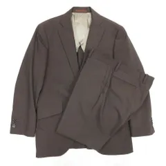 美品 UNIVERSAL LANGUAGE ユニバーサルランゲージ スーツ テーラードジャケット パンツ セットアップ 46 ブラウン メンズ 古着 中古 USED