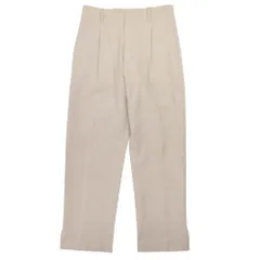 美品 22ss SPICK & SPAN スピックアンドスパン リネンライク テーパードパンツ センタープレス スラックス 40 ベージュ レディース 古着 中古 USED