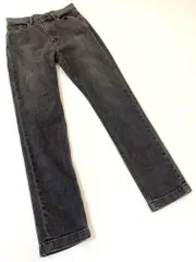the black BK19101 定価26400円 スリムストレート デニム パンツ size24/黒  ■■レディース