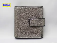 HIROKO HAYASHI ヒロコ ハヤシ 二つ折り財布 グレー プラティーノ 中古B 【送料無料】 A-9238【質屋出品】