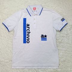 Excellent condition ARCHIVIO short-sleeved polo shirt, white, size 46 (equivalent to M), men's golf wear, 2009.