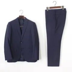 40【美品】UNITED ARROWS green label relaxing スーツ 上44 下80 A4 M メンズ ネイビー 紺 ユナイテッドアローズ グリーンレーベル