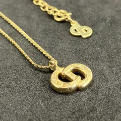 Christian Dior　ディオール　ネックレス　ラインストーン　CDロゴ　ゴールド系　1759