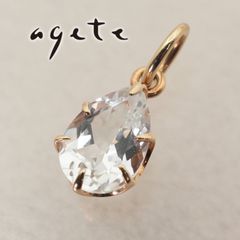 美品 agete アガット チャーム オパール ホワイトトパーズ K10 - メルカリ