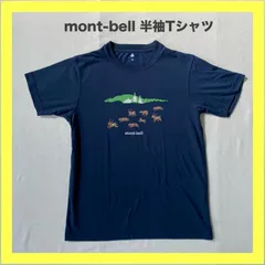 montbell　モンベル　Tシャツ　半袖Ｔシャツ　半袖　速乾　ご当地Tシャツ　奈良限定　鹿　ネイビー　アウトドア　キャンプ　夏物　メンズ　XS