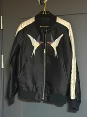 ブラック刺繍スタジャン S