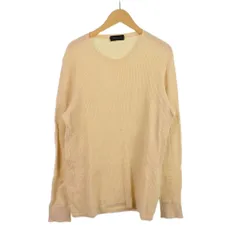 ロベルトコリーナ ROBERTO COLLINA Tシャツ 長袖 ワッフル 46 オフホワイト